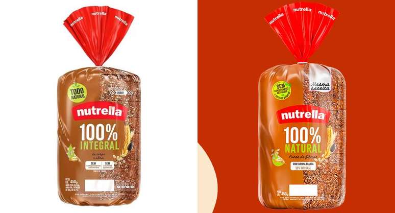 Linha de p&atilde;es da Nutrella passou de 100% Integral para 100% Natural