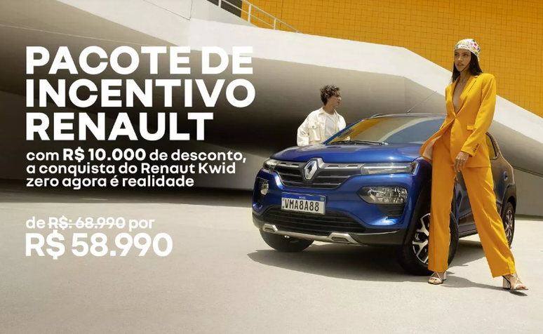 Renault Kwid já está em promoção nas concessionárias da marca