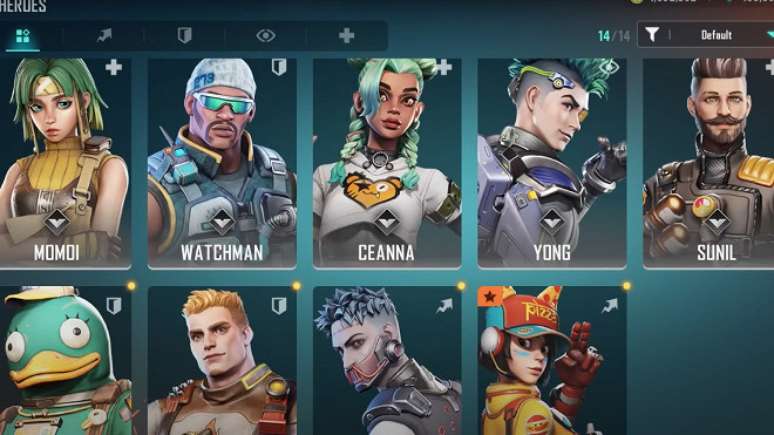 Personagens (heróis/heroes) de Farlight 84.