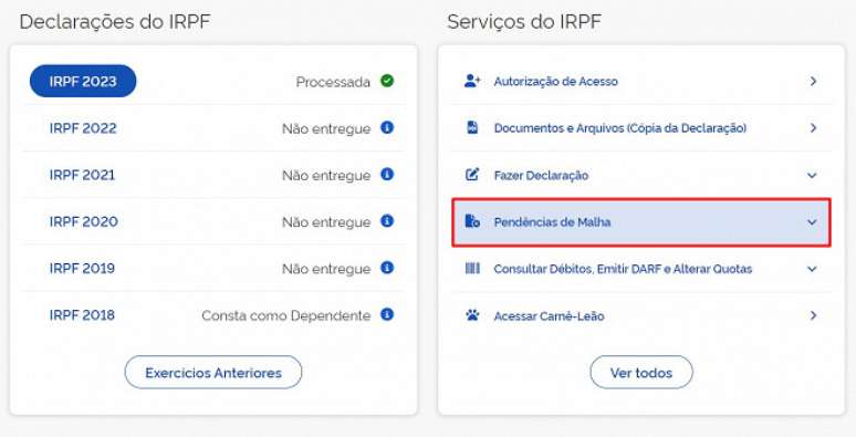 Passo 4 de: Como verificar se minha Declaração do IR caiu na malha fina?