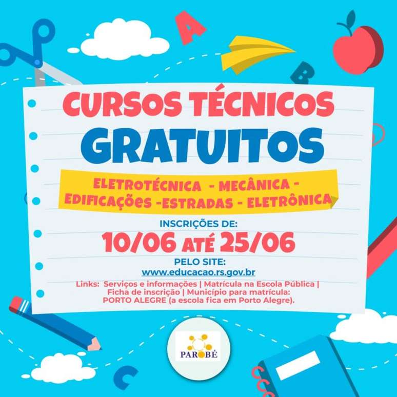 Inscrições Abertas para Cursos Técnicos Gratuitos em Porto Alegre