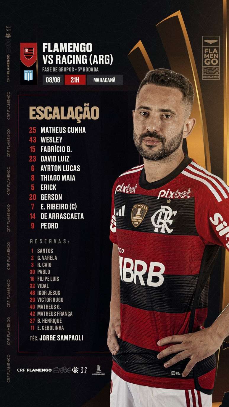 Jogo do Flamengo hoje – Flamengo x Racing