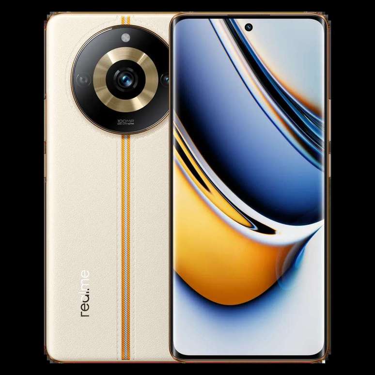 Realme 11 Pro is visually identical to 11 Pro Plus, but has one less rear camera (Image: Disclosure / Realme) Realme 11 Pro is visually identical to 11 Pro Plus, but has one less rear camera (Image: Disclosure / Realme)