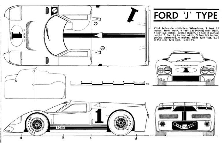 Desenho do Ford J Type