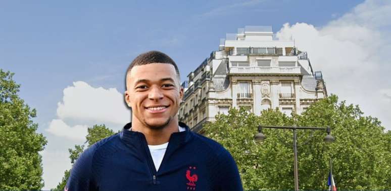 Kylian Mbappé ocupa um imóvel de ultraluxo na margem direita do rio Sena, em Paris