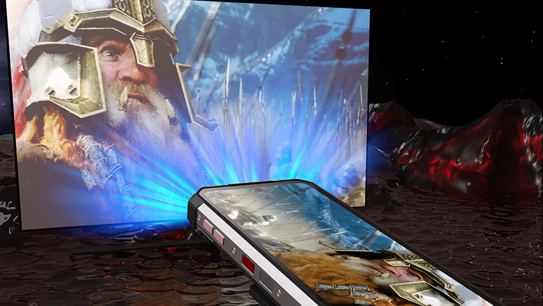 The Unihertz phone has a built-in projector and a 15,500mAh battery