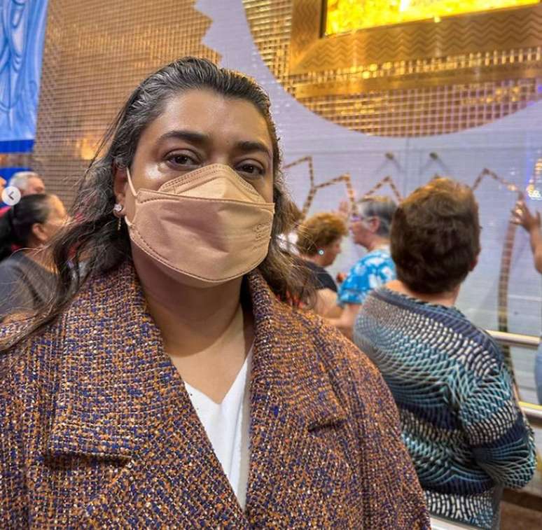 Preta Gil visits the Shrine of Nossa Senhora after her last radiotherapy session: “I came to thank you”