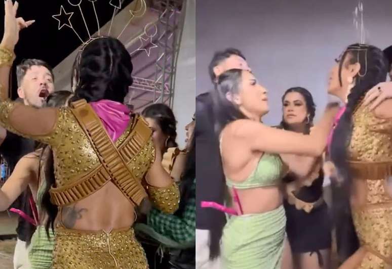 The violent argument between Rico Melquiades and Dayanne Bezerra goes viral on social media