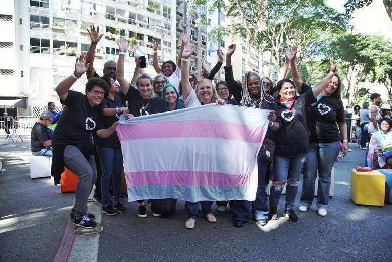 Marcha do Orgulho Trans, em São Paulo