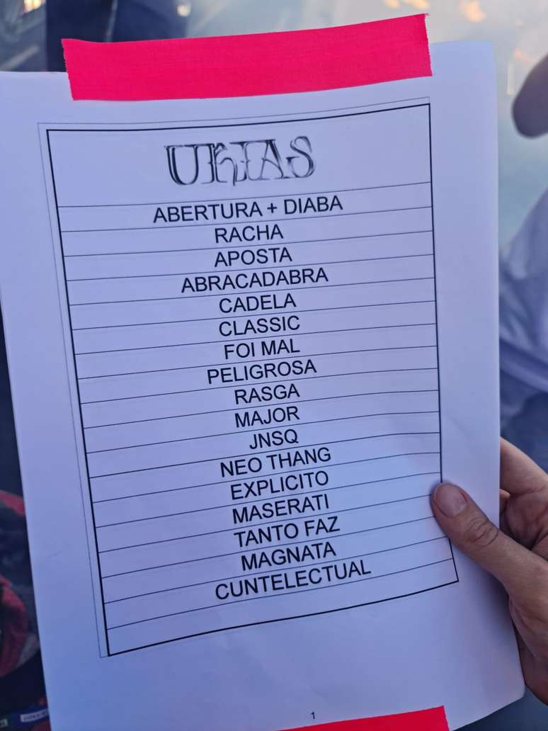 Setlist do show de Urias na Parada SP