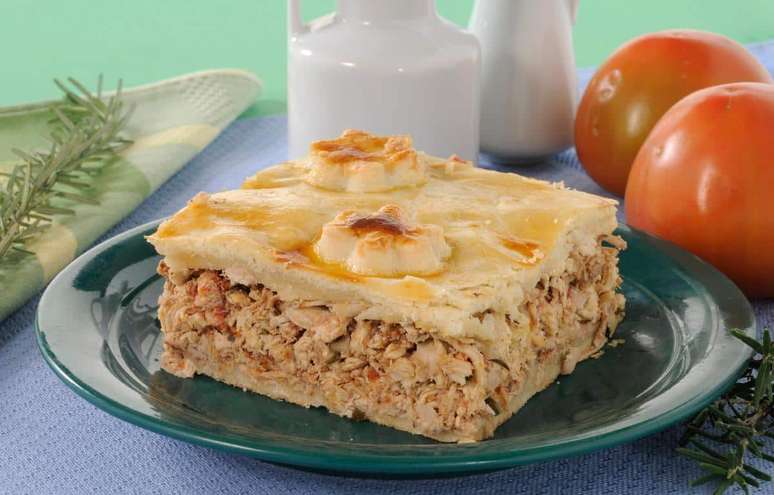 Torta de frango com especiarias