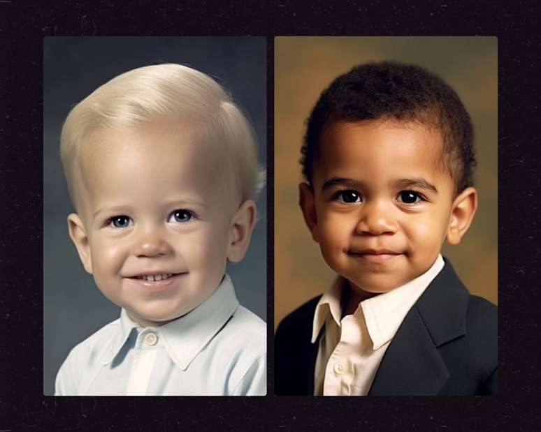 Joe Biden e Barack Obama em versão "bebês", criados por IA