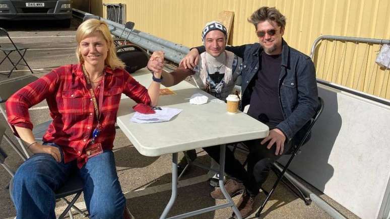 Barbara, Ezra Miller e Andy,