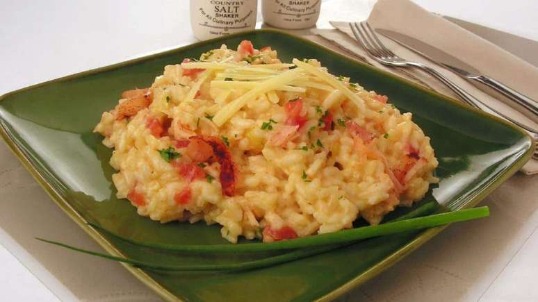 Risoto de salm&atilde;o