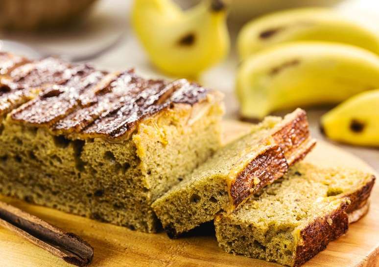 Bolo fit de banana delicioso