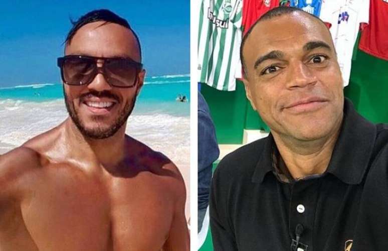 O cantor Belo (esq.) &eacute; cobrado por Den&iacute;lson (dir.) por causa de uma d&iacute;vida milion&aacute;ria.