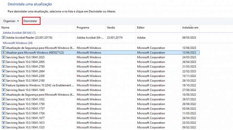 Passo 5 de: Como reverter o update do Windows 10 para uma atualização anterior
