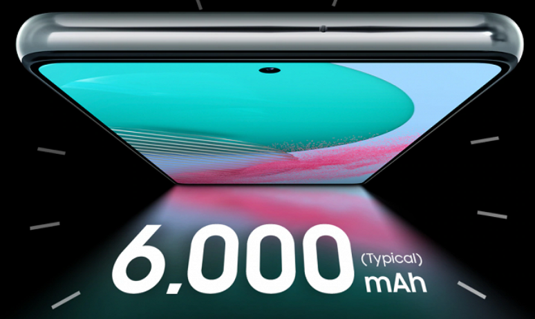 Bateria de 6.000mAh do Galaxy M54 5G deve garantir carga para at&eacute; 2 dias de uso
