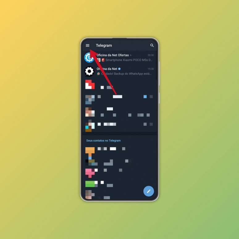 Passo 1 de: Como usar mais de uma conta no Telegram