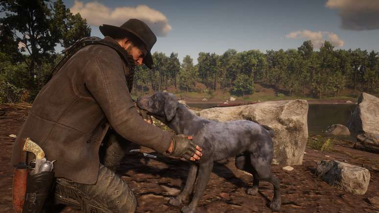 Cachorro serviu de modelo para o animal em Red Dead Redemption 2