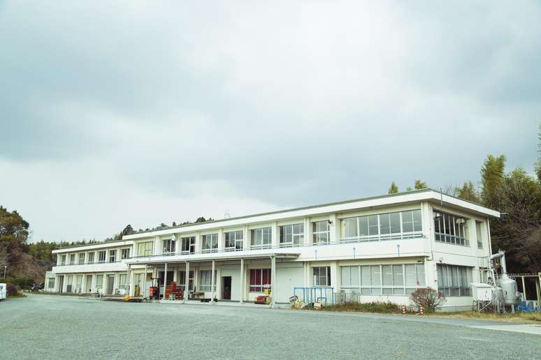 Esta escola centenária agora abriga uma fábrica de saquê na cidade de Kikuchi, na província de Kumamoto