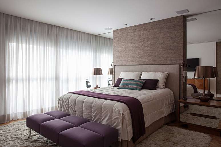 For rooms that require coziness, such as the home office and bedroom, plush area rugs are best.  Korman Architects project.