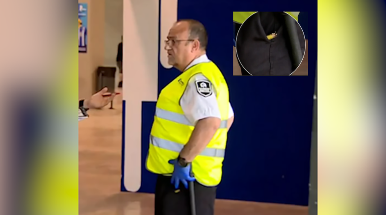 Imagens mostram que o seguran&ccedil;a acusado de racismo tinha uma banana no bolso &ndash;