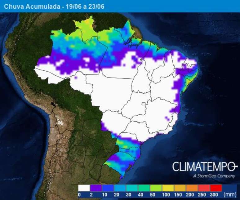 Chuva aumenta no leste do Nordeste nesta semana