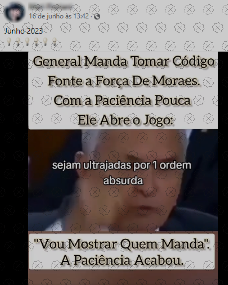 Posts distorcem sentido de fala de General Girão para alegar que deputado ordenou que o código-fonte das urnas eletrônicas fosse tomado do ministro Alexandre de Moraes