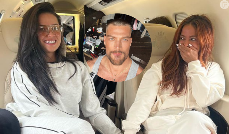 Trisal?  Anitta and Juliette are caught in an intimate atmosphere with the actor and raise suspicions on the web.  Photos!