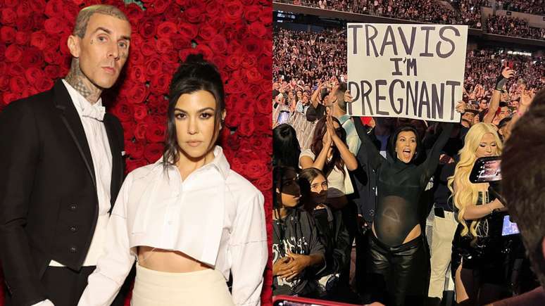 Kourtney Kardashian shows off her baby bump after revealing her pregnancy