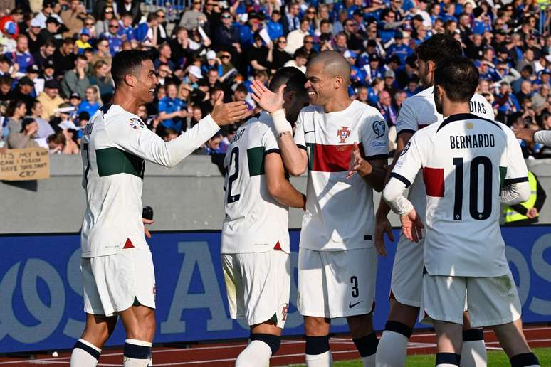 Cristiano Ronaldo marcou no final da partida (FOTO: HALLDOR KOLBEINS/AFP via Getty Images)