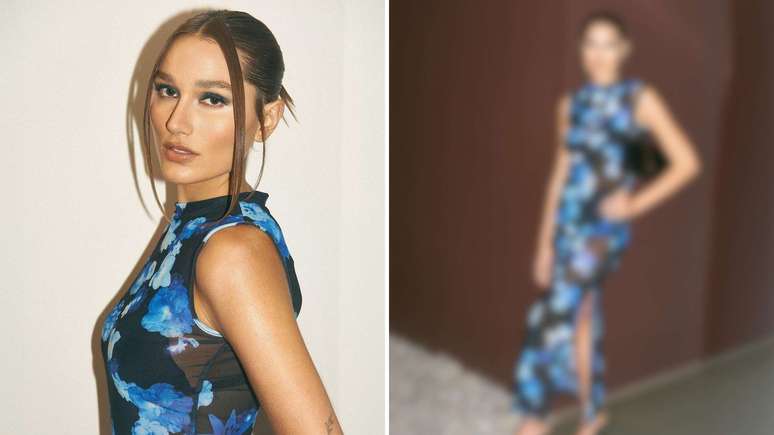 sexy-chic!  Sasha Meneghel dared with a transparent floral look: