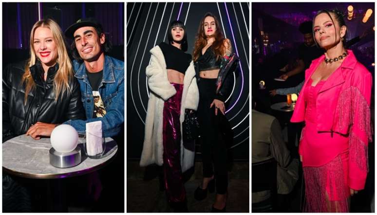 Giane Albertoni com Ricardo Dexter, Julianne Trevisol com Fernanda Bacha, e Maria C&acirc;ndida no Love Cabaret