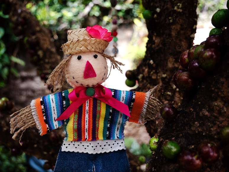 96. Espantalhos fazem a alegria da criançada na decoração de festa junina – Foto: Shutterstock