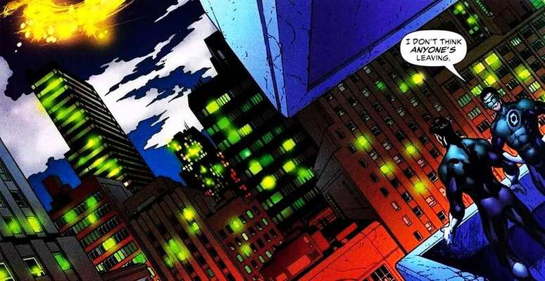 In a show of support, Coast City citizens have shown allegiance to Hal Jordan by continuing the city, even at the risk of further destruction (Image: Playback/Coast City) In a show of support, Coast City citizens have shown allegiance to Hal Jordan by continuing the city, even at the risk of further destruction (Image: Playback/Coast City)