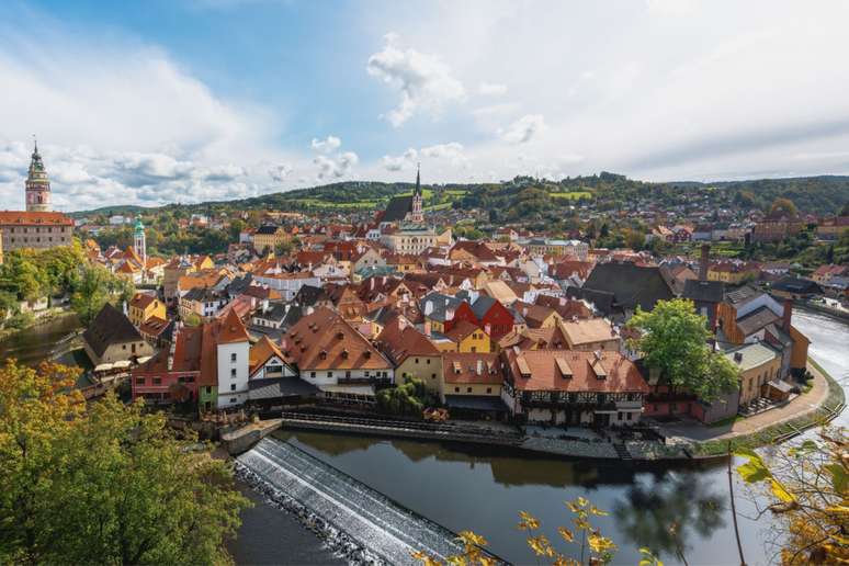 A cidade de Cesky Krumlov é patrimônio cultural 