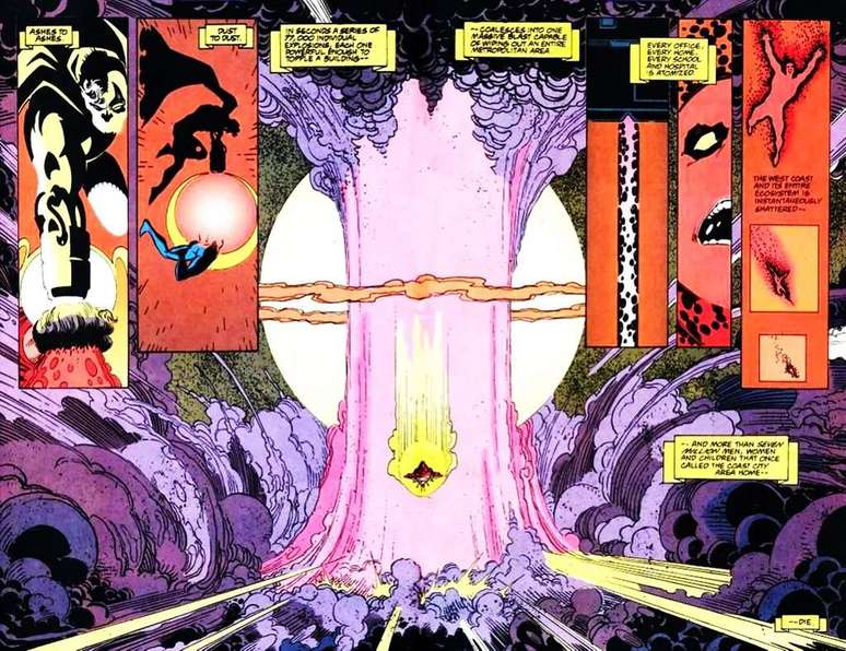 Coast City was devastated during the Kingdom of the Supermen saga (Image: Playback/DC Comics) Coast City was devastated during the Kingdom of the Supermen saga (Image: Playback/DC Comics)