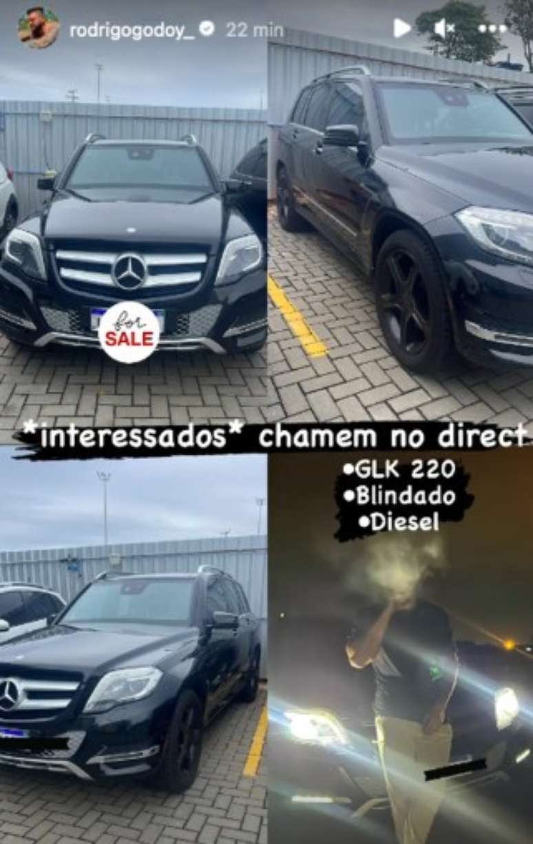 Rodrigo Godoy, ex Preta Gil, puts his car up for sale Rodrigo Godoy, ex Preta Gil, puts his car up for sale