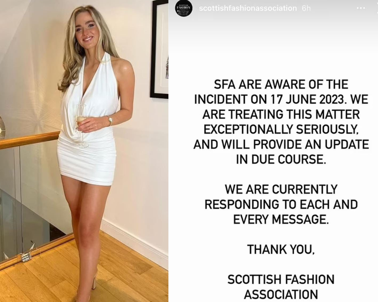 The accusation gets public recognition on the social networks of the company founded by Miss. 