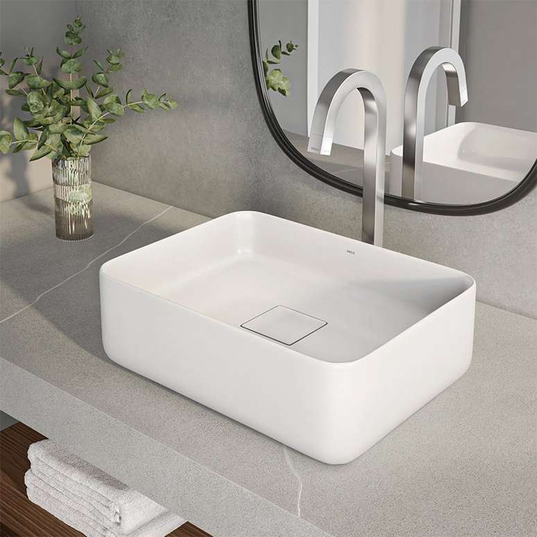 Cubas de apoio combinam com bancadas de madeira, m&aacute;rmore, granito ou superf&iacute;cies contempor&acirc;neas &ndash; Foto: Divulga&ccedil;&atilde;o Deca