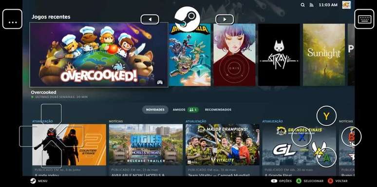 Access the Steam library from your mobile (Image: Screenshot/André Magalhães/Canaltech) Access the Steam library from your mobile (Image: Screenshot/André Magalhães/Canaltech)