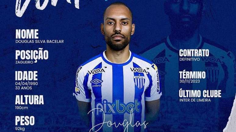 Avaí anuncia contratação do zagueiro Douglas Bacelar 