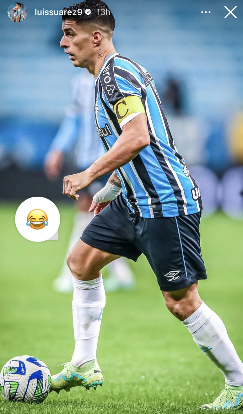 Post de Suárez depois da vitória do Grêmio —