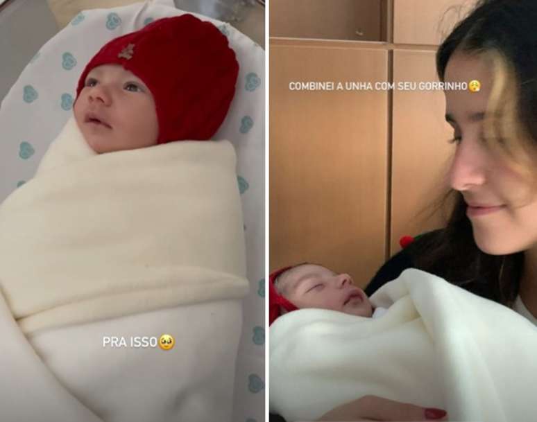 Helena, Rodrigo Cebrian's eldest daughter, registered the arrival of her sister Celeste Helena, Rodrigo Cebrian's eldest daughter, registered the arrival of her sister Celeste