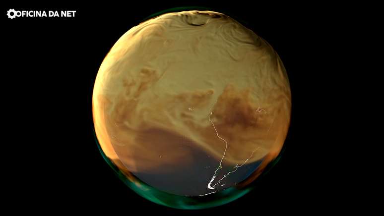 Vídeo surpreendente da NASA expõe emissões de CO2 ao redor da Terra em 2021