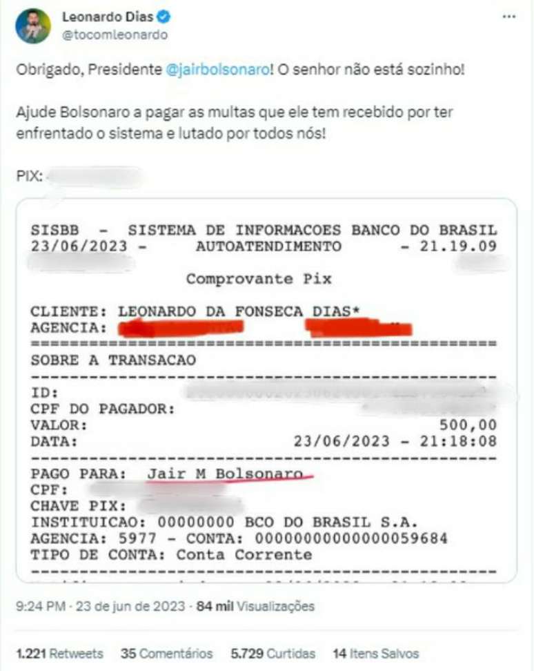 Influencer arrecada R$ 17 mil em menos de 1 hora para pagar multas