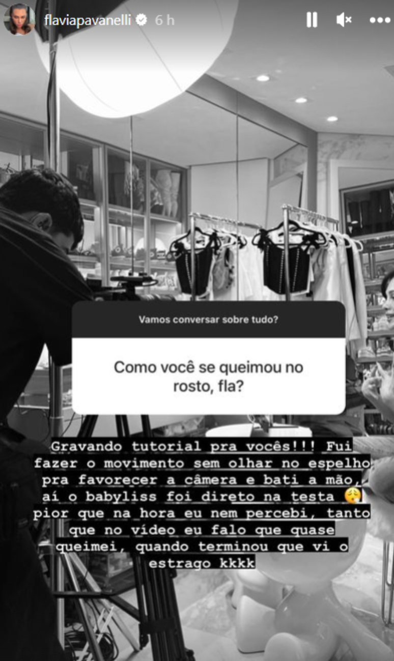 Influenciadora explicou o incidente para os seus seguidores no Instagram