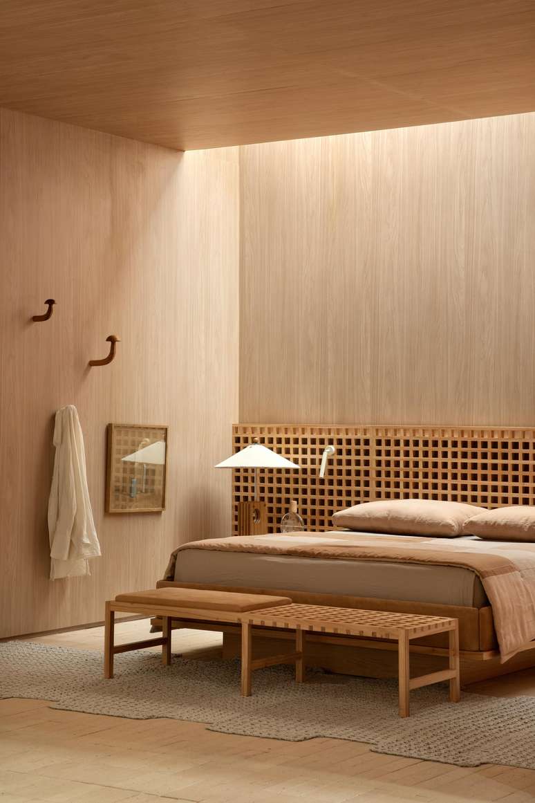 Mushroom-shaped wooden coat racks from the Tree House adorn the walls of the loft.