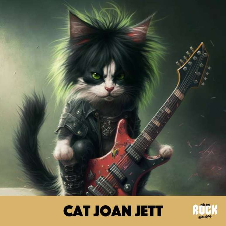 Editora recriou grandes nomes do rock como gatos usando inteligência artificial.